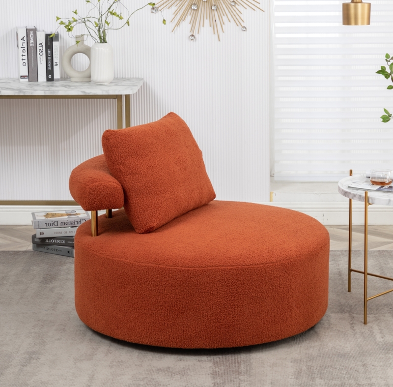 Chenice Upholstered Swivel Barrel Chair