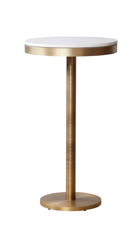 Chet Round Marble Top Metal Base Dining Table