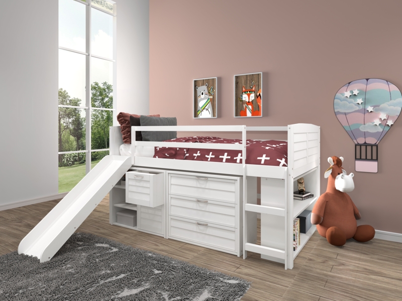Christenberry Louver Twin Low Loft Configurable Bedroom Set