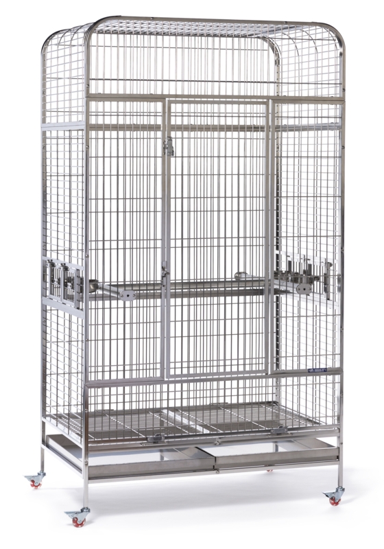 Clairemarie 73.75'' Steel Flat Top Floor Bird Cage with Wheels