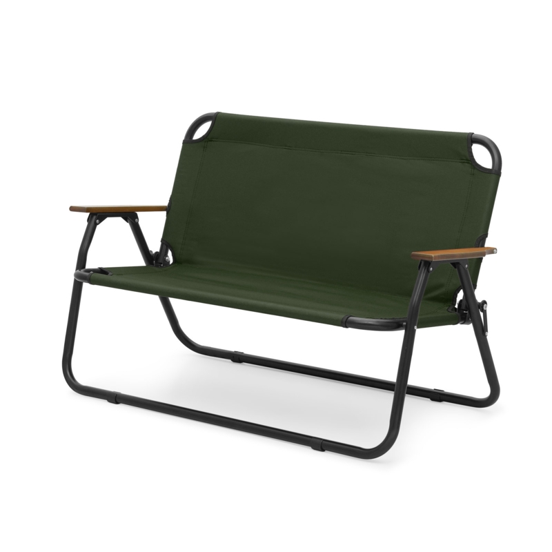 Clauson Folding Camping Bench Loveseat Double Chair Seat with Carry Bag