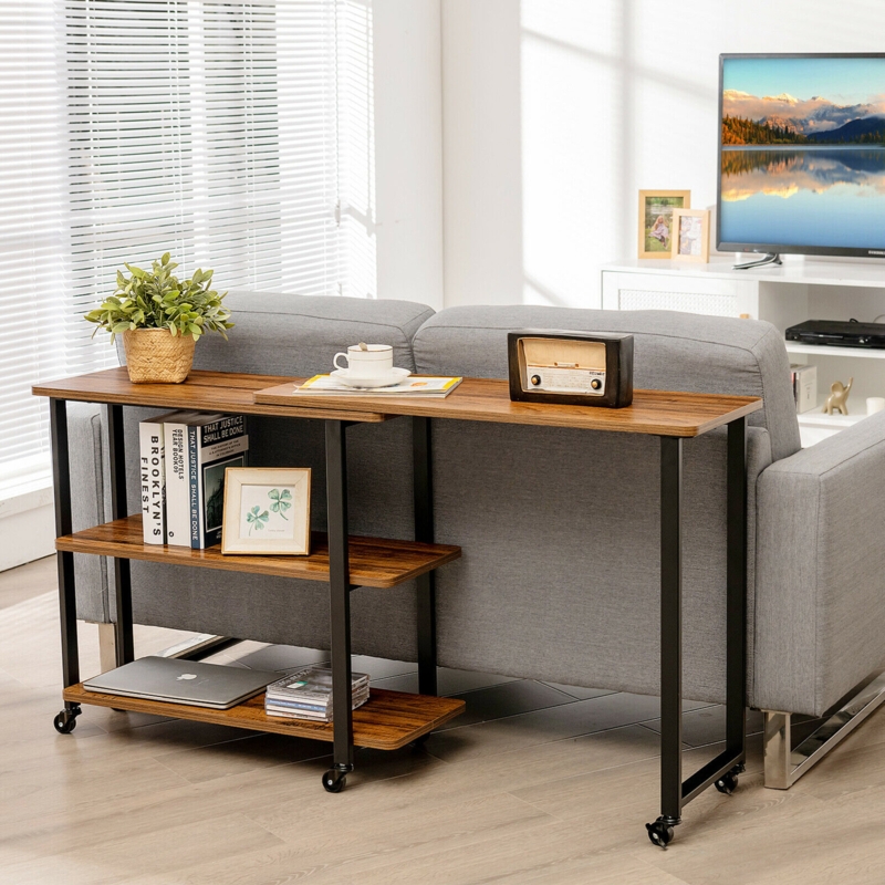 Collinsburg L-Shaped Metal Base Writing Desk