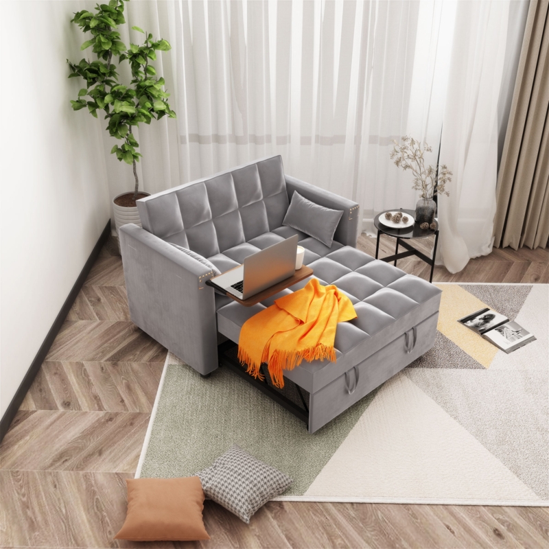 Collison 48'' Upholstered Reclining Sleeper Sofa