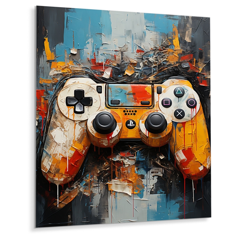 " Colorful Video Game Gameplay Delight II " Print on Metal
