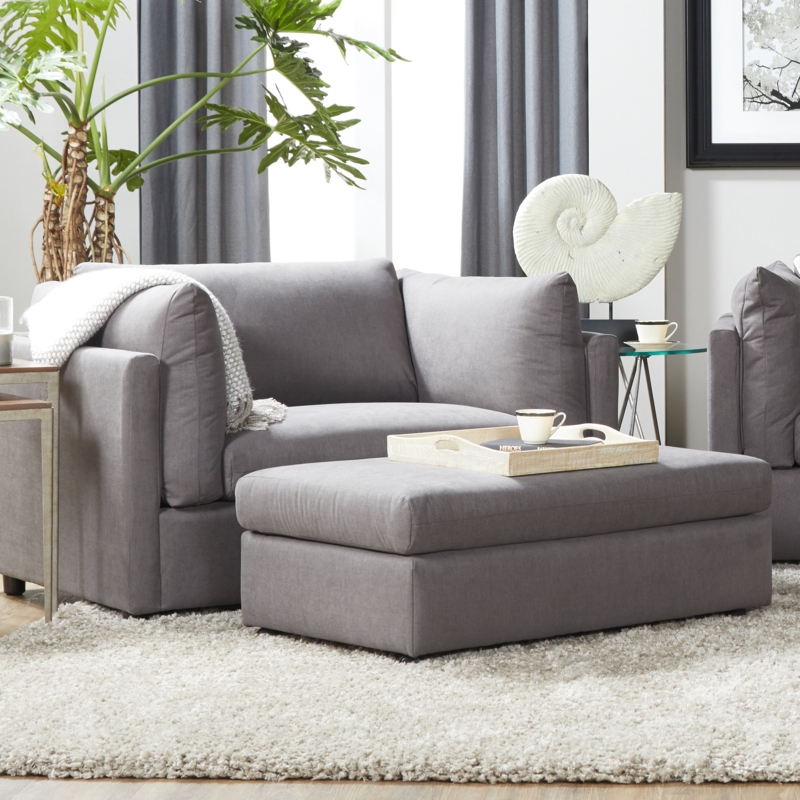 Comella Upholstered Chair And A Half with Ottoman