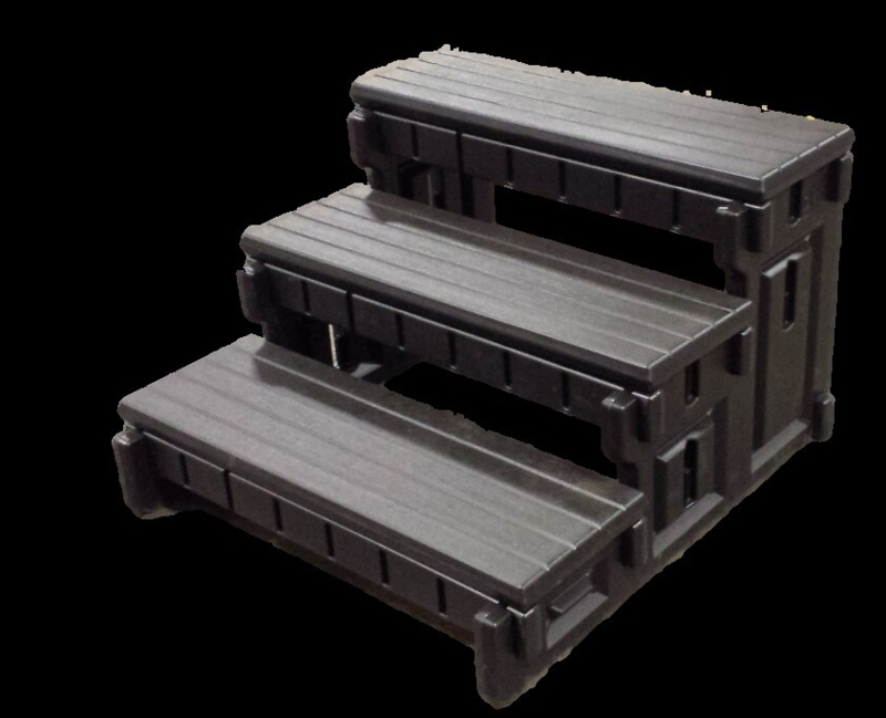 Confer Plastics 39'' D Slip Resistant Hot Tub Step in Black