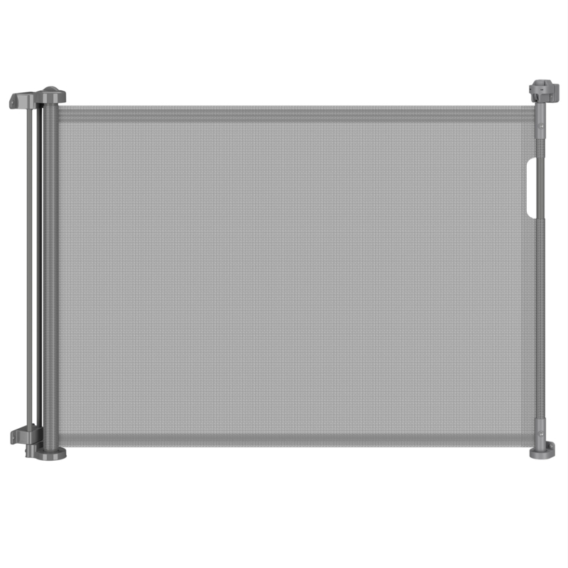 Cyrgalis Wall Mounted Pet Gate Retractable Mesh Baby Gate
