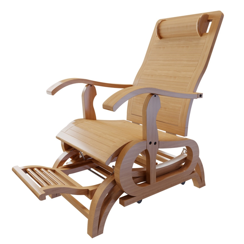 Daedrian Heavy Duty Suspension Rocking System Bamboo Leisure Rocking Chair Recliner