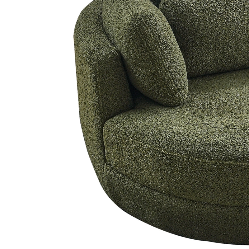 Dainton Upholstered Swivel Armchair with Ottoman