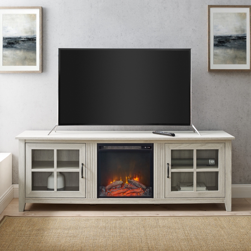 Dake 70" Media Console for TVs up to 78" with Electric Fireplace Included