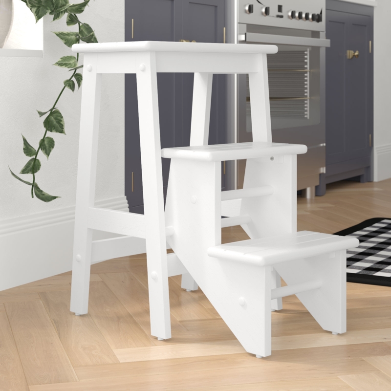 Danyell 3 - Step Wood Folding Ladders