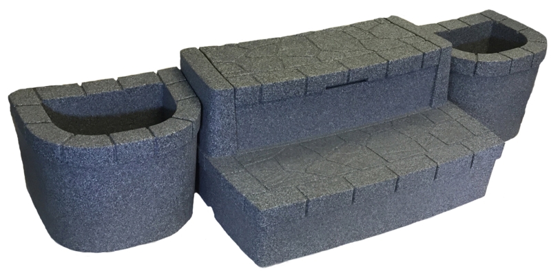 Deluxe Storage Step with Planters