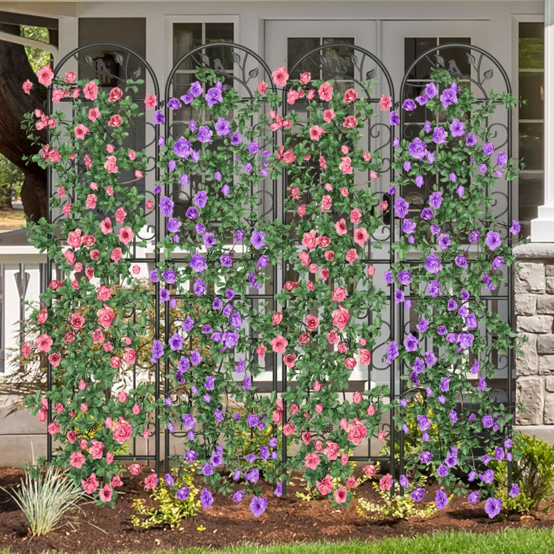 Deslynn 87'' H x 20'' W Metal Arched Trellis