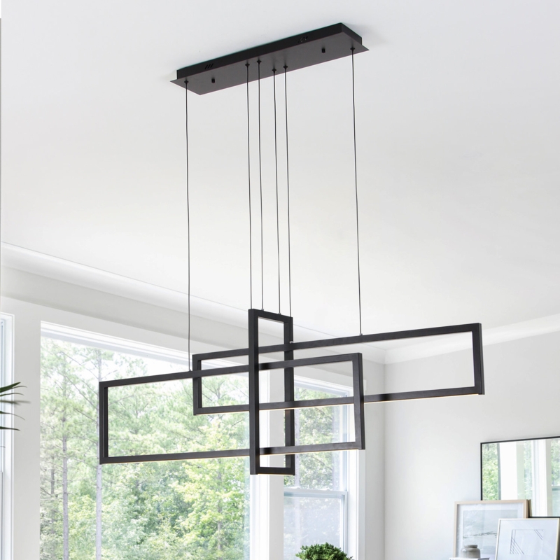 Devontaye 3-Light Dimmable LED Square / Rectangle Chandelier Kitchen Island Lighting