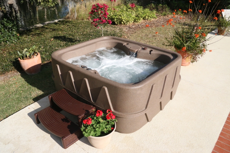 Discover 4-Person 20-Jet Plug & Play Hot Tub with Ozonator, powered By Jacuzzi Pumps