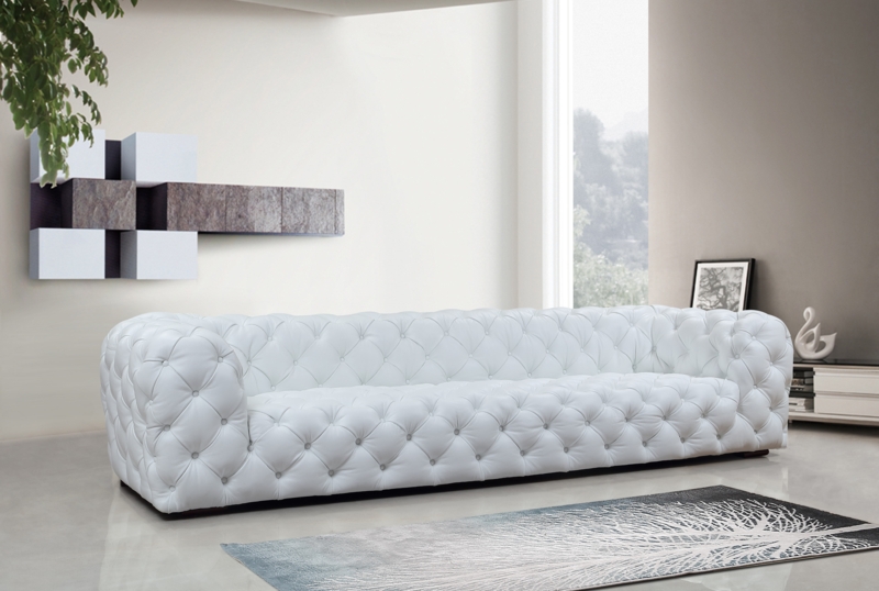 Divani Casa Baxter 126.8'' Leather Sofa