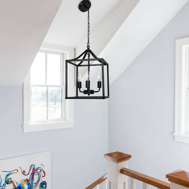 Doersten 3 - Light Matte Black Lantern Pendant