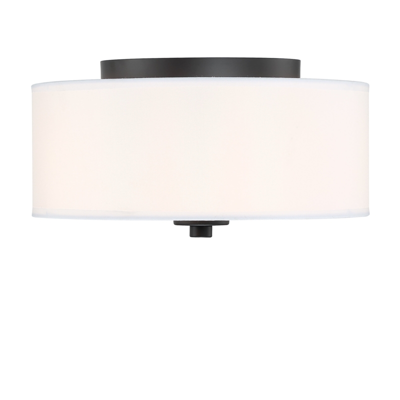 Dondie Flush Mount Ceiling Light Fixture with Fabric Shade