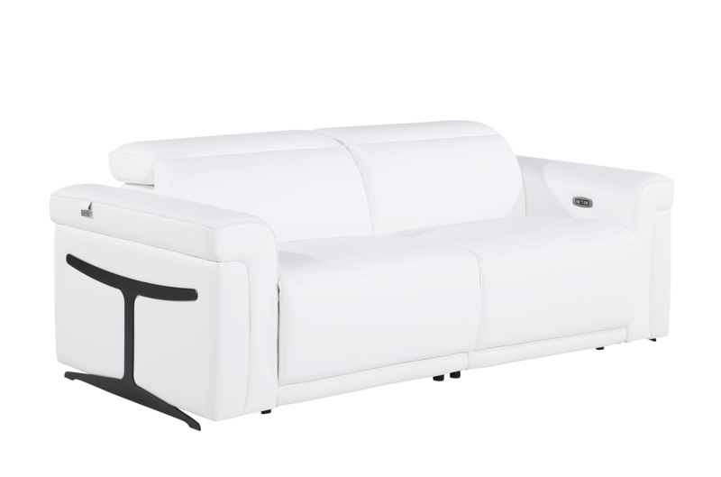 Doniece 80'' Top Grain Leather Square Arm Reclining Sofa