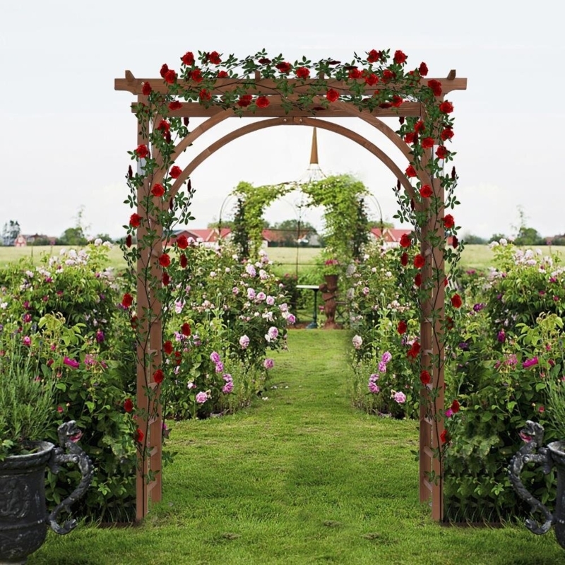 Ea 62.99'' W x 23.62'' D Solid Wood Arbor