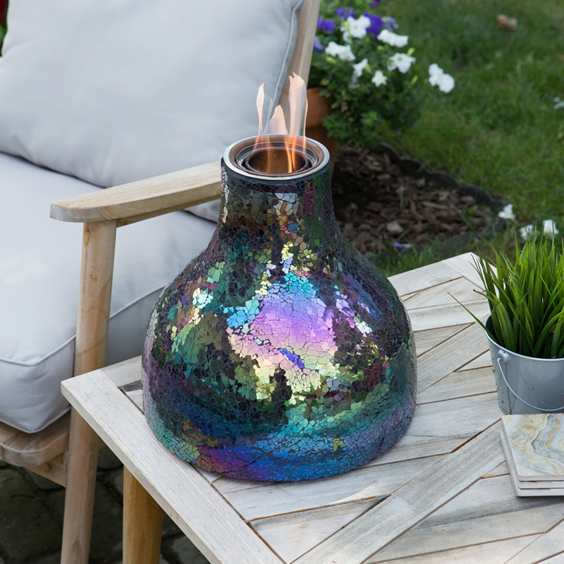 Echoflame Outdoor Tabletop Fireplace with Flame Guard