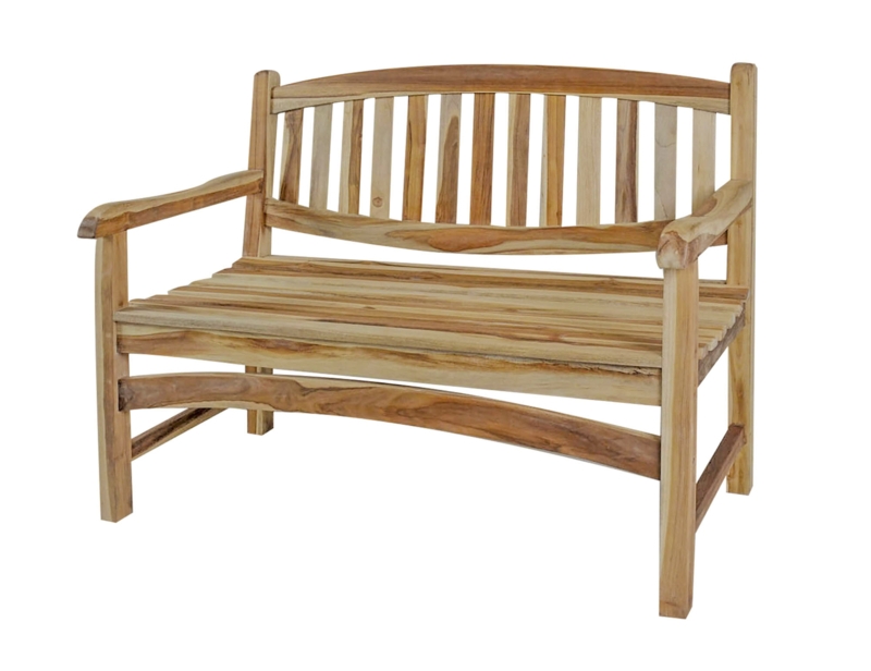 EcoDecors 48 Inch Teak Bench Garden Wood Patio Outdoor Benches Wood Bench for Outdoors Seating 