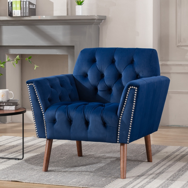 Edma 30.3" Wide Tufted Accent Chair