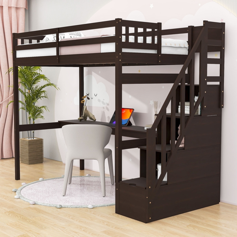 Ekkard Kids Twin Loft Bed
