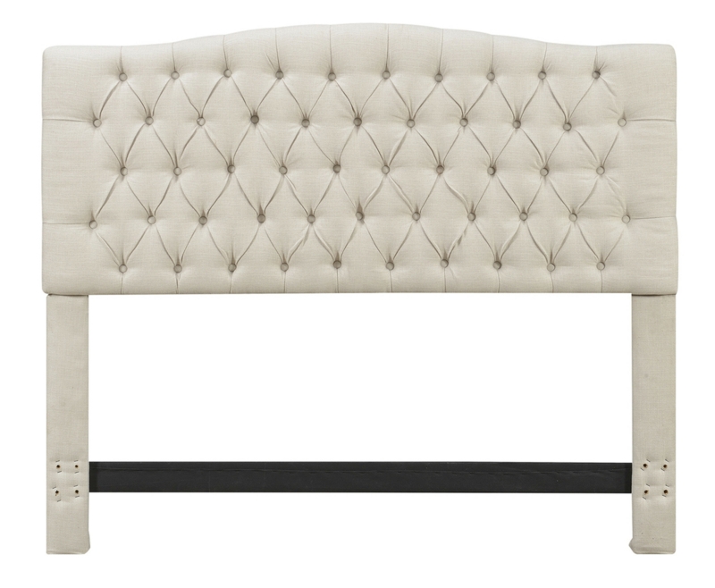 Elle Decor Celeste Tufted Upholstered Padded Headboard with Contemporary Button Tufting