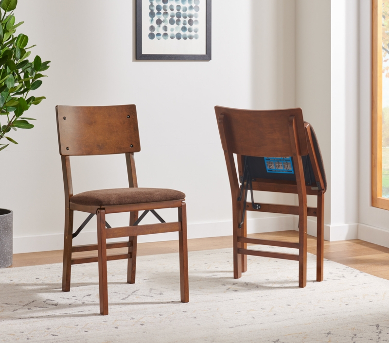 Emiree Fabric Padded Banquet Folding Chair Folding Chair Set (Set of 2)