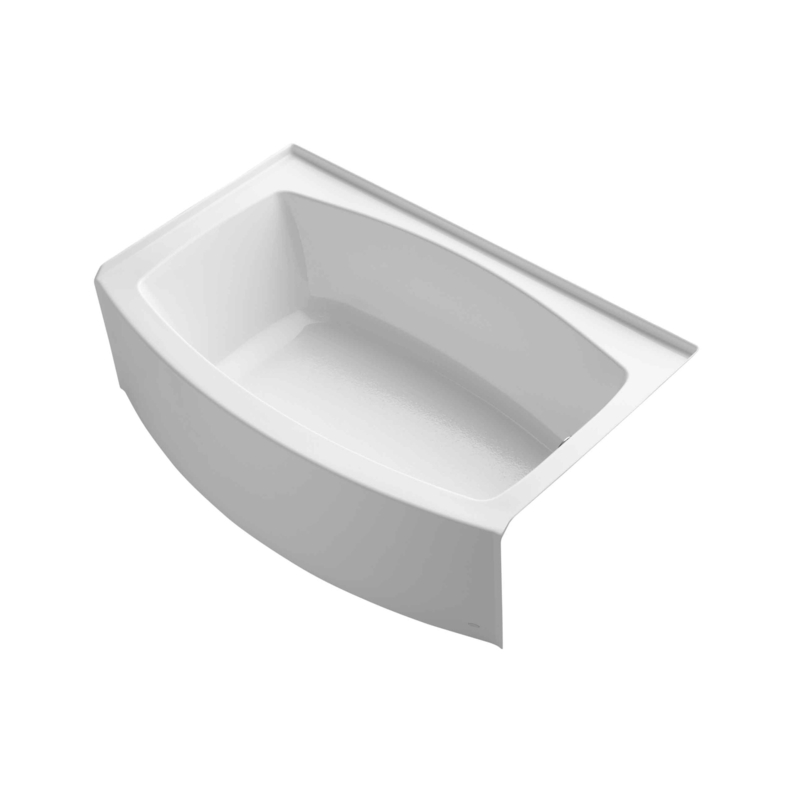 Expanse 60" x 38" Curved Integral Apron Bathtub