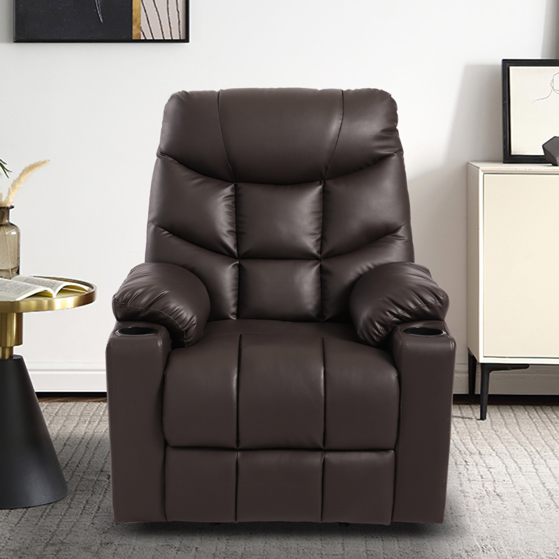 Faux Leather Heated Massage Chair