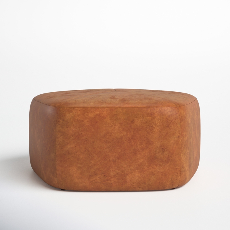 Felicia Leather Ottoman