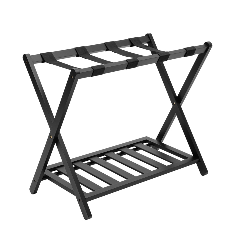 Folding Bamboo Luggage Rack