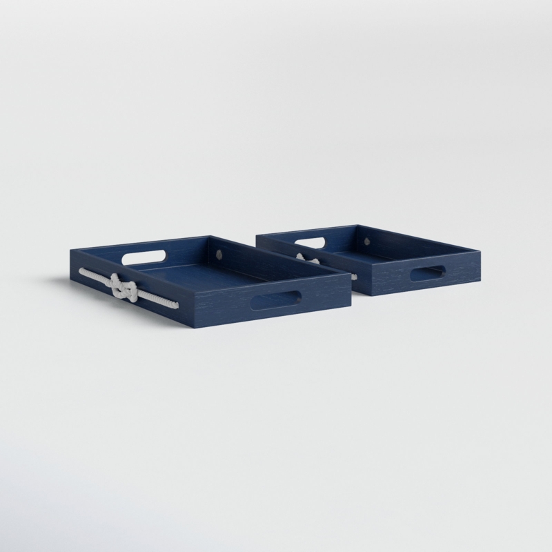 Fosse Solid Wood Tray - Set of 2