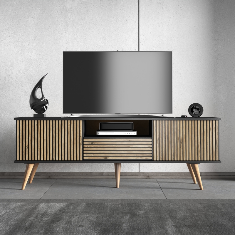 Frimmy Mid Century Modern TV Stand Up to 80" TVs Console Table