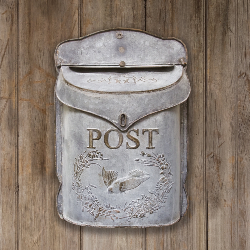 Galvanized Metal Post Box Wall Mounted Mailbox