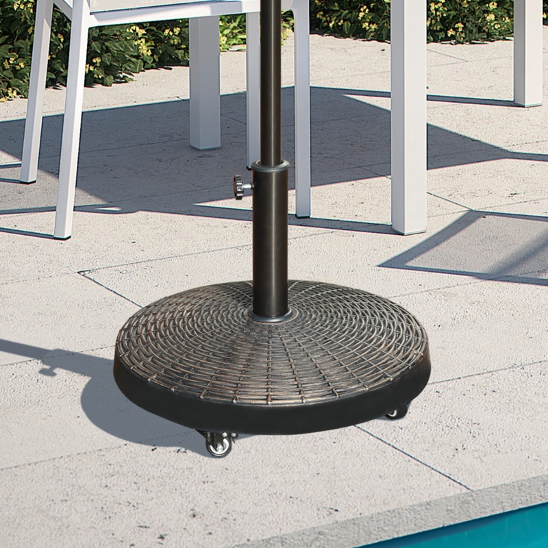 Garica 52 Lb. Resin Free Standing Umbrella Base with Wheels