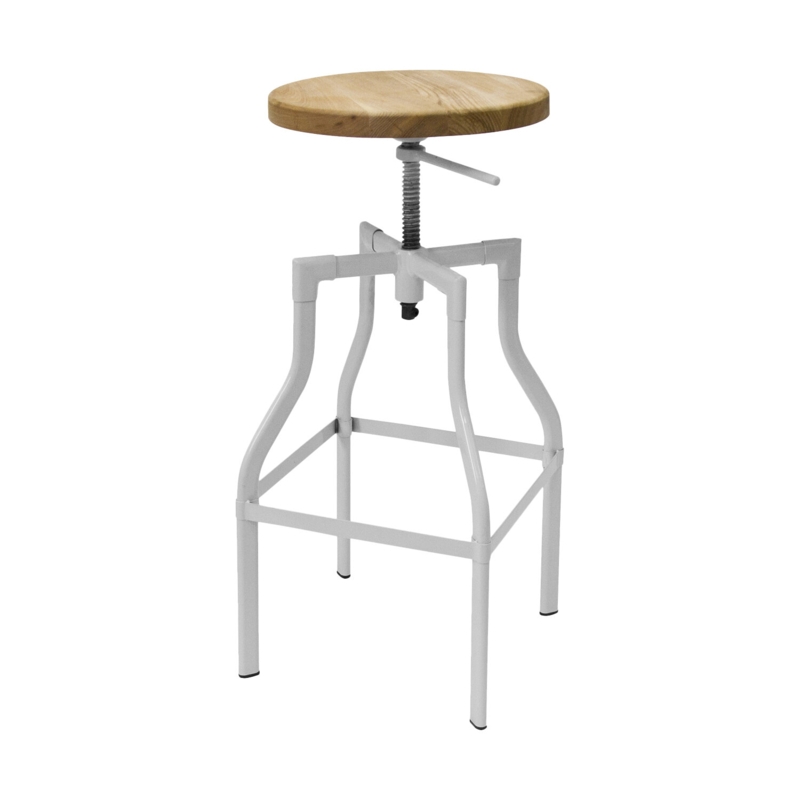 Garima Swivel Solid Wood Adjustable Height Bar Stool