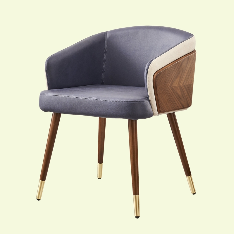 Genuine Leather Upholstered Armchair