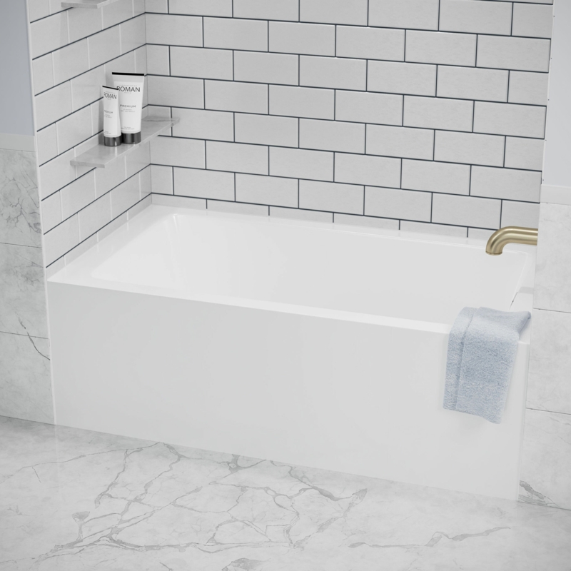 Grayley 60'' x 30'' Alcove Soaking Acrylic Bathtub