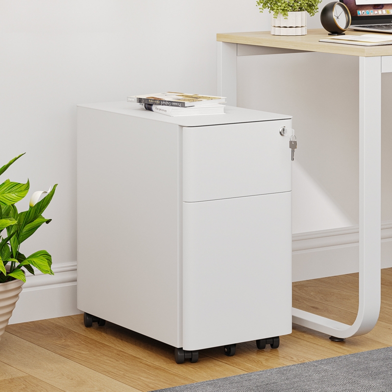 Gwendolyn 11.8'' Wide 2 -Drawer Mobile Steel File Cabinet