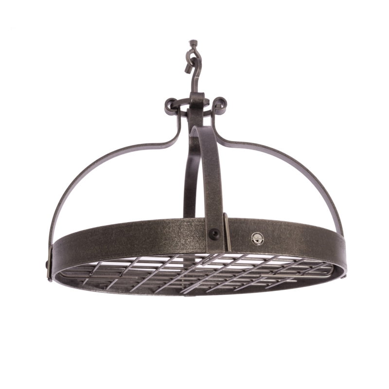 Handcrafted Dutch Crown Ceiling Pot Rack with 18 Hooks