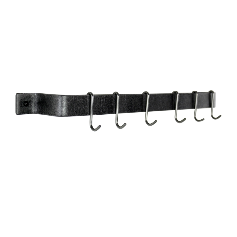 Handcrafted Easy Mount Wall Rack with 6 Hooks