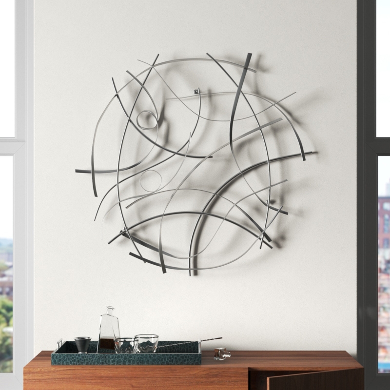Handmade Modern Abstract Wall Decor on Metal