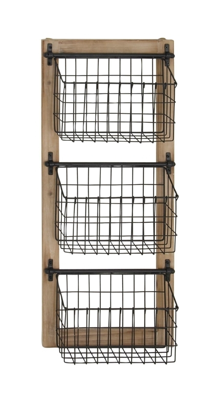 Harvin Wall Organizer with Wall Baskets