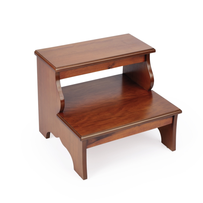 Hatem 2 Step Wood Step Stool with 375 lb. Load Capacity