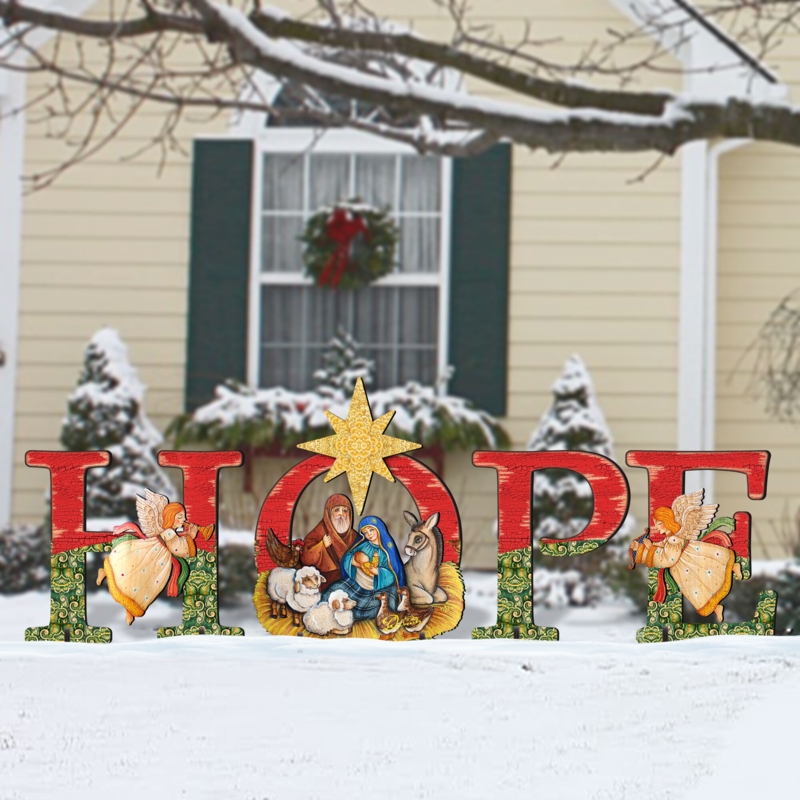 Hope Nativity Yard Garden Stake
