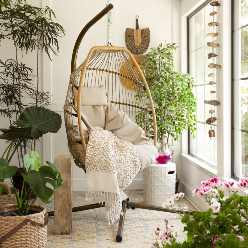 Hubler Swing Chair with Stand- Zen Oasis Swing