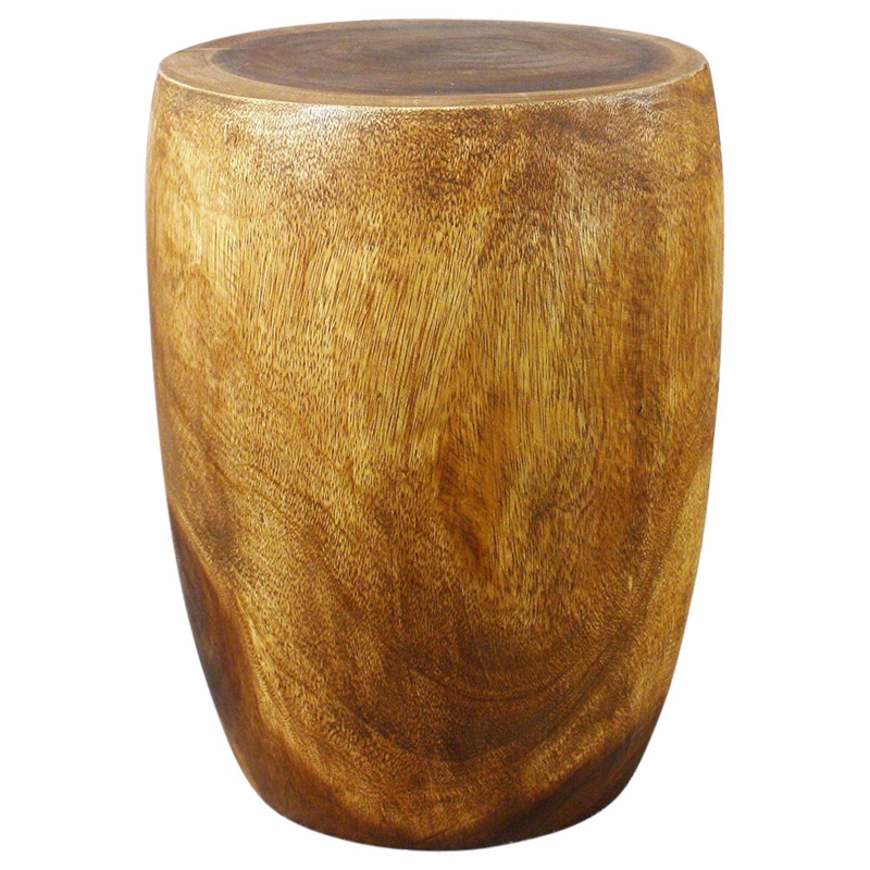 Iraima Solid Wood Top Drum End Table
